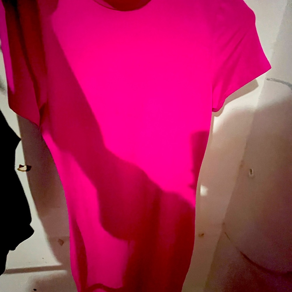 Hot pink long fitted dress